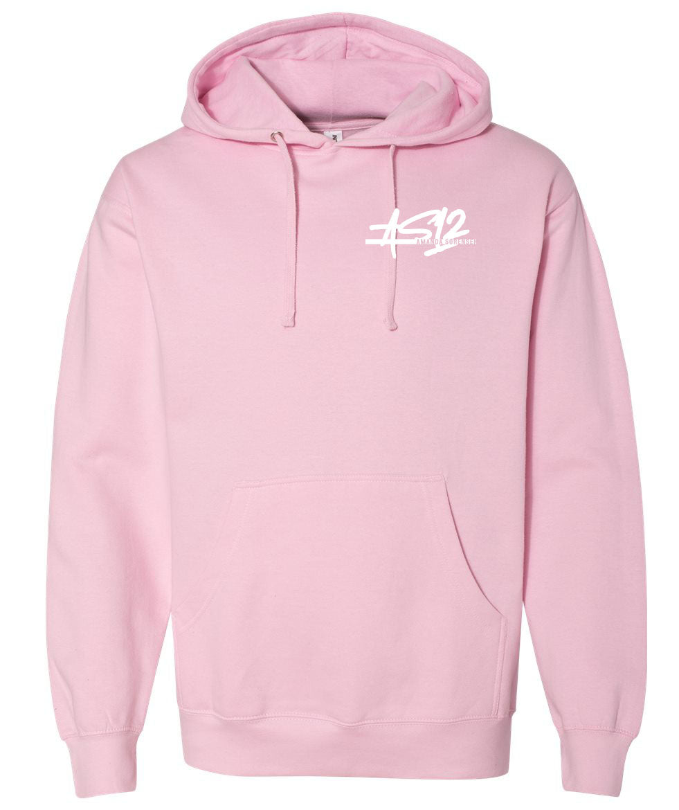Sorensen White Drip Pink Hoodie